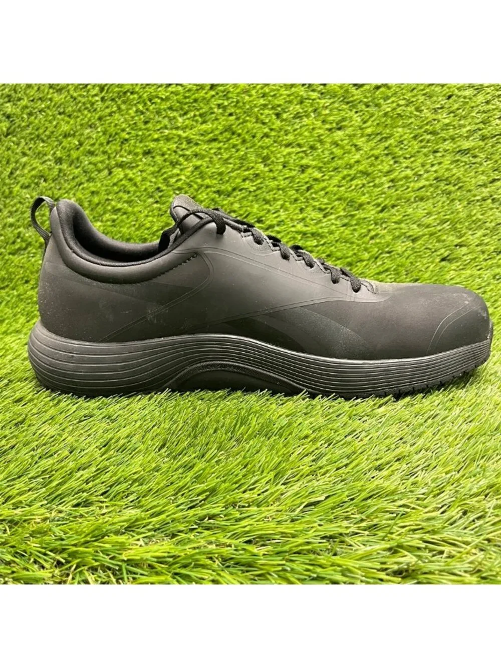Reebok Lite Plus 4 Mens Size 10.5 Triple Black Composite Toe Safety Work Shoes